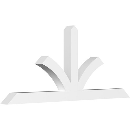 Ekena Millwork Richland Architectural Grade PVC Gable Bracket, 108"W x 45"H x 6"D x 6"F, 10/12 Pitch GBP108X45X0606RIC00